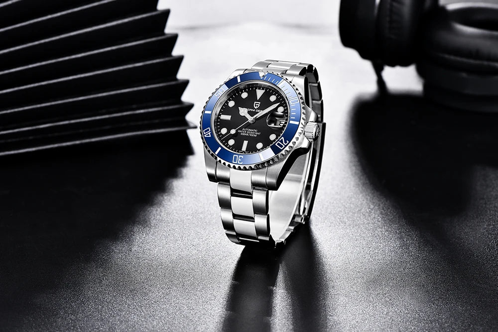 PAGANI DESIGN Men Automatic Mechanical Watch PD1661 8215 Dive Stainless Steel Waterproof Clock Sapphire Reloj Hombre