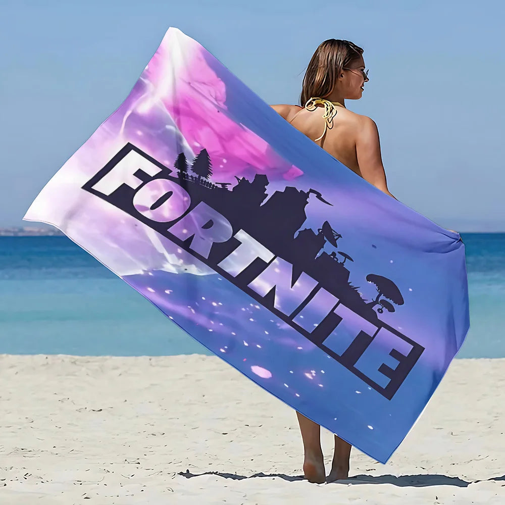 New Hot Game F-FortniteS Beach Towel Microfiber Sand Free Quick Dry Soft Sandproof Pool Towels Gift for Women Travel Gym Shower
