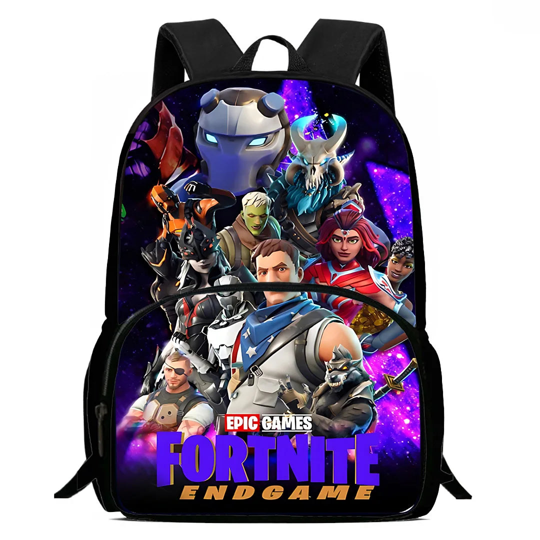 Hot Game Design Child Backpacks Shoulder Bag Pencil Case Fortnite Pupil Large Capacity School Bags for Boys Girls Best Gift