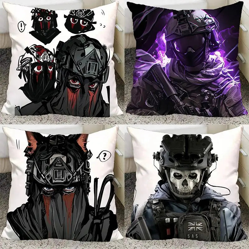 Anime Call of Duty Ghost Keegan Konig Cosplay 45CM Throw Pillows Soft Waist Sofa Cushion Throw Bedroom Pillows