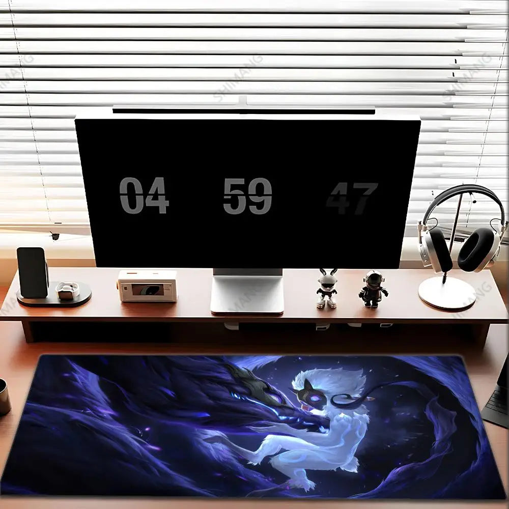 League of Legends Kindred Mouse Pad Large Gaming Mousepad Computer Anime Girl Desk Mat Laptop Accessories Gamer XXL Keyboard Rug