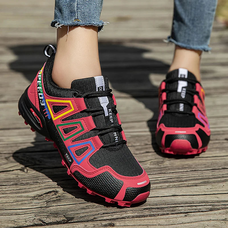 Hiking Shoes Women's Outdoor Hiking Sports Shoes, Non-Slip Hunting Tactical Shoes, Breathable Lace-Up Climbing Shoes, Cycling