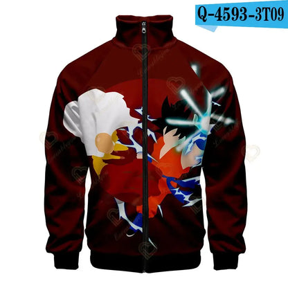 Dragon Ball 3D Print Zipper Hoodie Cool Fashion Men/Women/Kids Long Sleeve Hoodies Sweatshirt Casual Cosplay Jacket Clothes, Produit gaming premium Fraquane