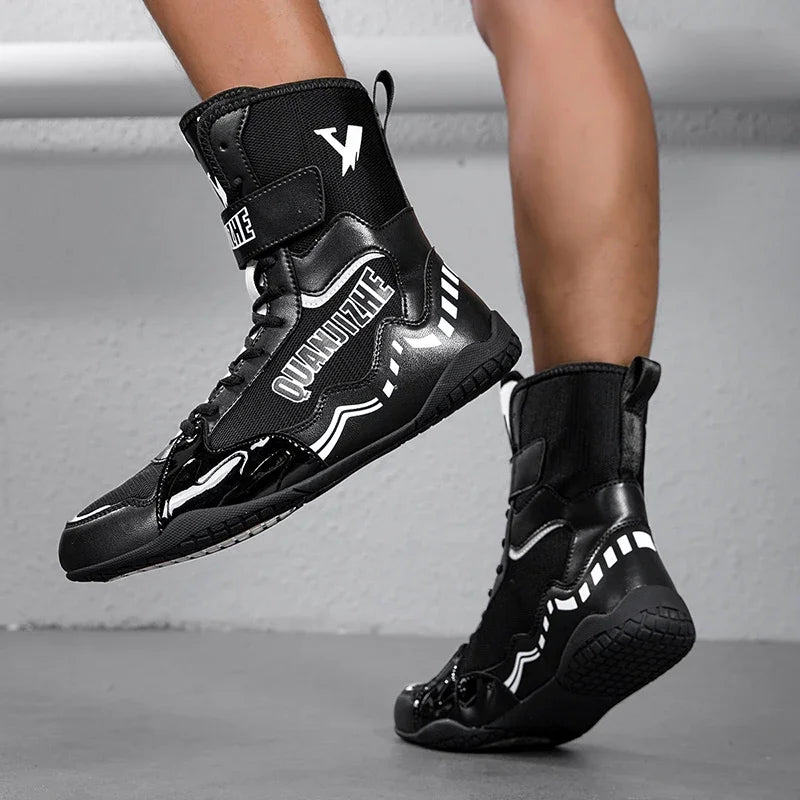 2026 Professional Wrestling Shoes For Men Lightweight Training Boxing Sneakers Large Size Black White Gym Outdoor Sports