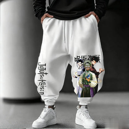 Jujutsu Kaisen Men Jogging Pants Loose Casual Sweatpants Japanese Anime Print Streetwear Graphic Hip Hop Trousers Y2K Clothes