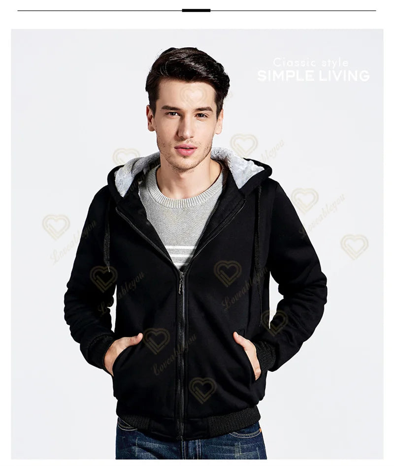 New Arrival Fortnite Men Cool Sweatshirt Battle Game Coat Winter Thick Fleece Warm Zipper Harajuku Hoodie Streetwear