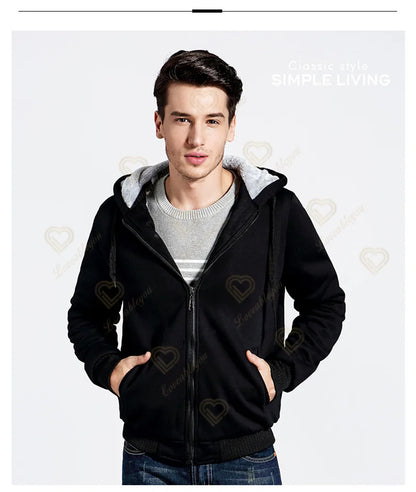 New Arrival Fortnite Men Cool Sweatshirt Battle Game Coat Winter Thick Fleece Warm Zipper Harajuku Hoodie Streetwear