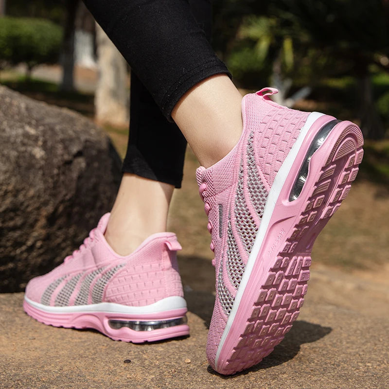 New summer rebound women's sports shoes, lightweight shock-absorbing running shoes, marathon foot protection balance walking shoes