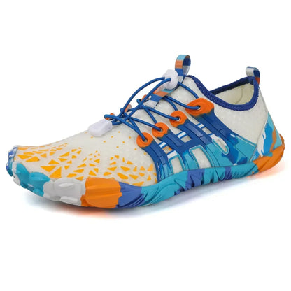 Men's and women's water shoes, upstream wading swimming barefoot five-finger aqua shoes, colorful beach seaside light unisex sneakers new