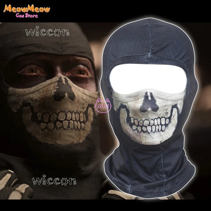 Call of Duty Ghost Cosplay Tactical Suit Combat Camo Uniform Black Blue Military Training Game Style Coat Halloween Party Outfit