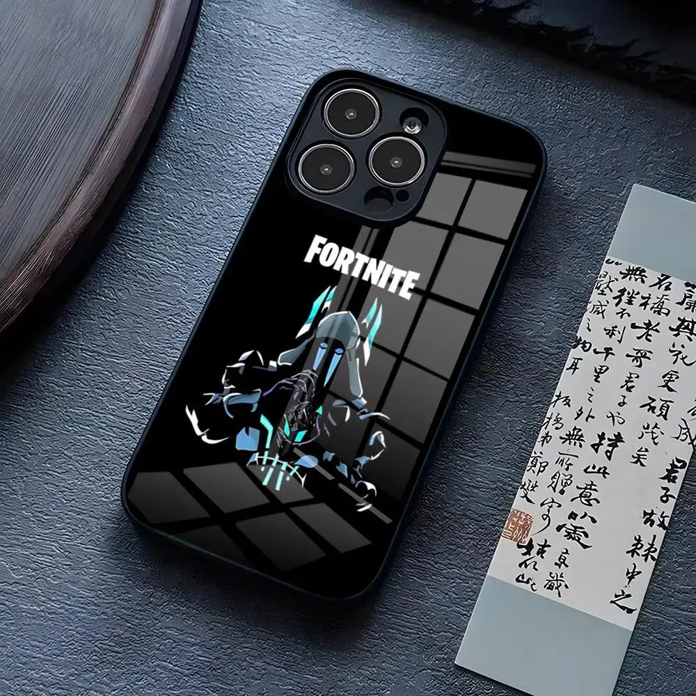 B-Battle-R-Royales-F-FortniteS Phone Case For iPhone 17 Pro Max, 15 Pro, 14, 12, 11, 13 Mini, X, XR, XS, 16 Plus, SE Glass Cover