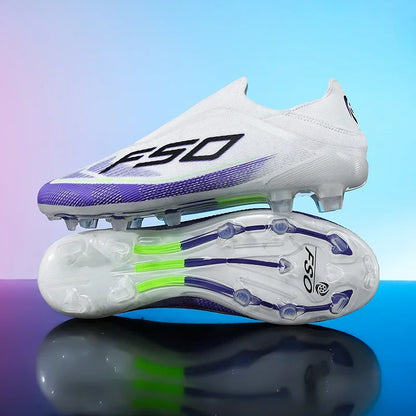 Men's Athletic Soccer Cleats Lightweight Comfortable Non-Slip Football Boots Training Shoes for Outdoor Grass Turf Competition