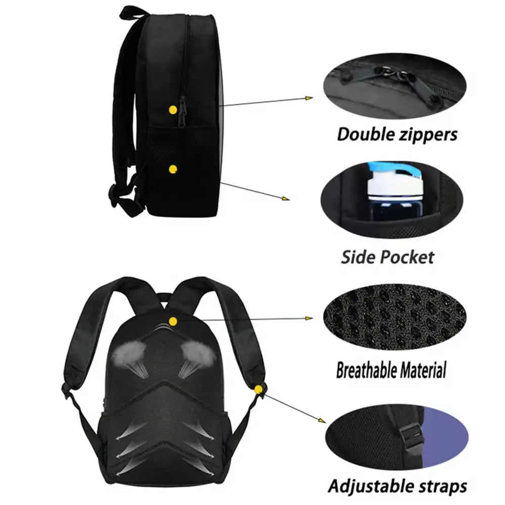 Kids School Backpack Cartoon Fortnite Bags for Girls Boys Durable Lightweight Large Capacity Breathable