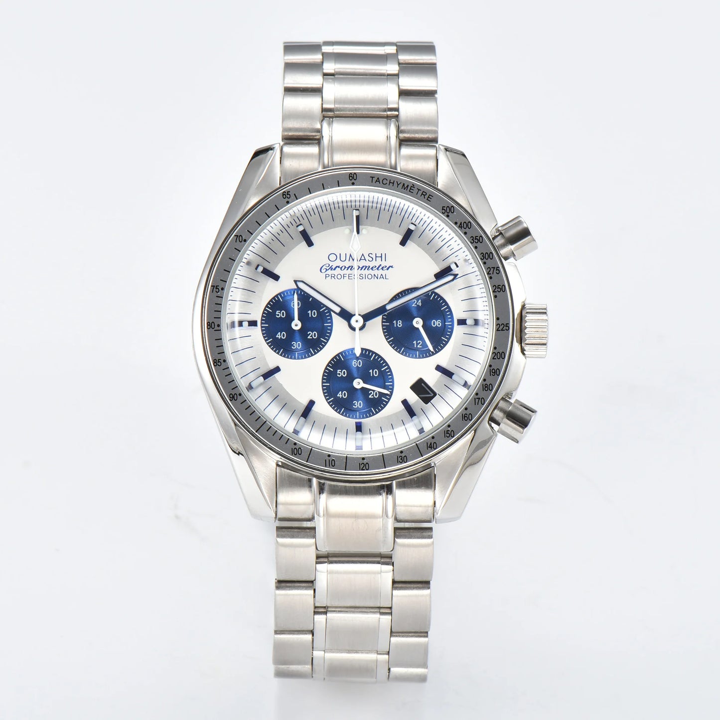 Moons Men's Watch for Man Fashion Quartz Watch Waterproof Chronograph AR Sapphire Glass