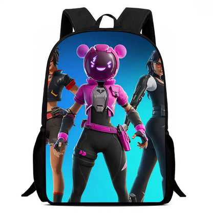 Kids School Backpack Cartoon Fortnite Bags for Girls Boys Durable Lightweight Large Capacity Breathable