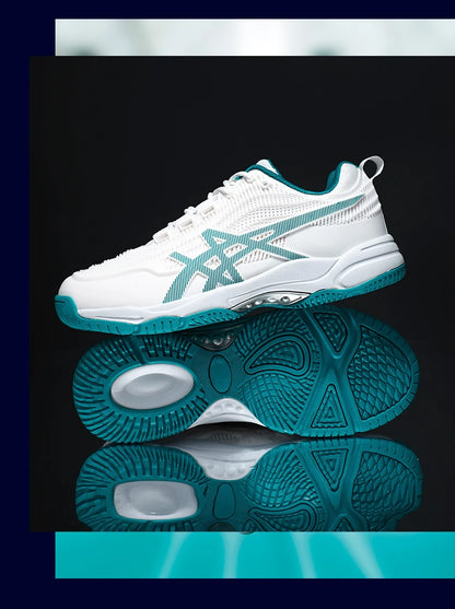 Men and Women Badminton Shoes Table Tennis Shoes for Volleyball Handball Sports Sneakers Anti-Skid Mesh Breathable Field Training