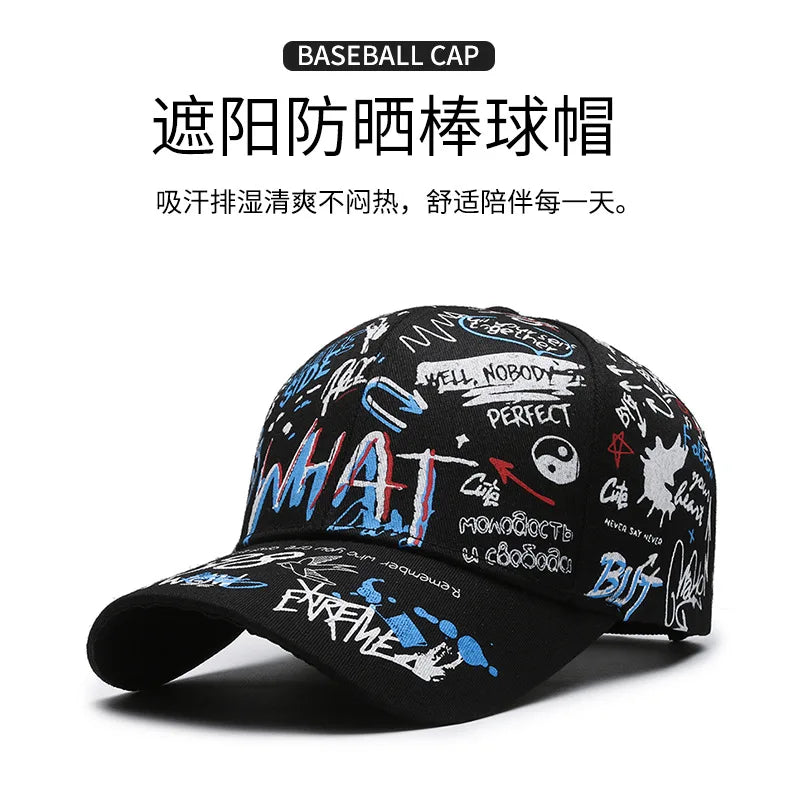 Gorra de béisbol de moda hip hop, gorras trucker con personalidad, gorra snapback de algodón, gorras de sol para actividades al aire libre, gorra deportiva y de ocio