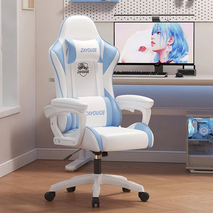 Ergonomic Gaming Chair Reclining Office Chair with Adjustable Height, Comfortable Computer Desk Chair, Swivel Gaming Seat for Home, Study & Esports