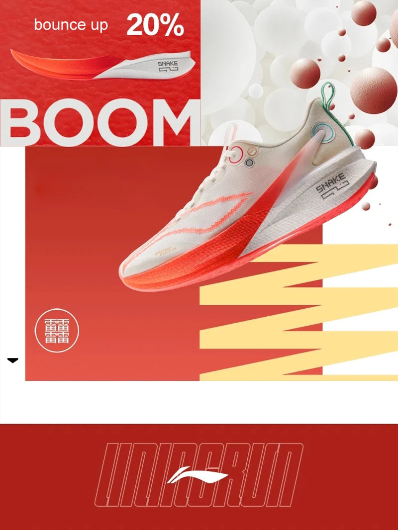Li-Ning Men's RED HARE 8 PRO Racing Running Shoes BOOM FIBER Cushion Stable Anti-Slip Wearable Sneakers ARPV003 ARPV015 ARPW001