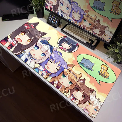 Nekopara XXL Home HD Computer Computer Desk Mouse Anime Large Mouse Pad Office Laptop Computer Desktop mat Game Accessories Tech