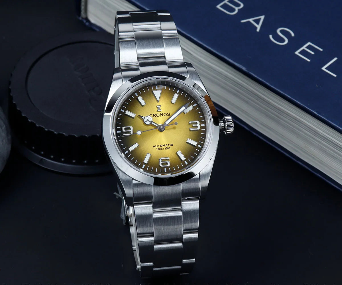 Cronos Luxury Men Watches 36mm Explore Climbing Series Couples Sport Watch NH35 PT5000 Unisex Automatic Mechanical Watch 10Bar