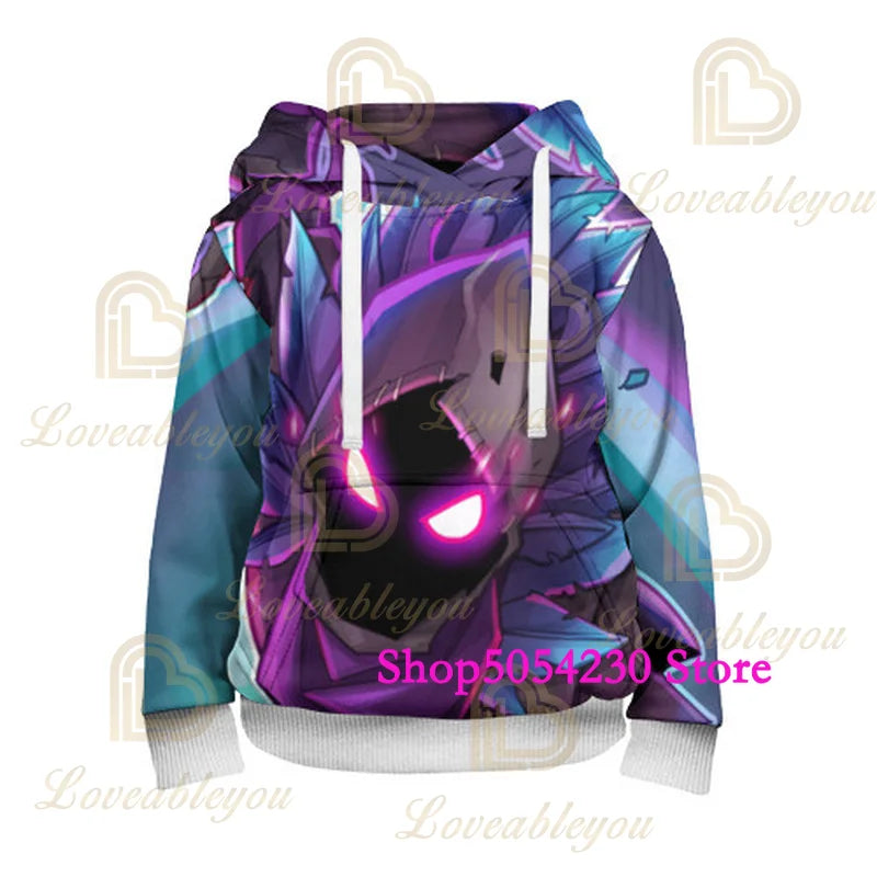 3D Printed Llama Fortnite Hoodie Battle Royale Cartoon Sweatshirts for Men And Women Game Hero Hooded Shirt for Teens