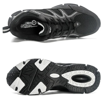 BONA 2023 New Designers Jogging Shoes Men Running Shoes Breathable Brand Sneakers Man Sports Training Walking Shoes Breathable m