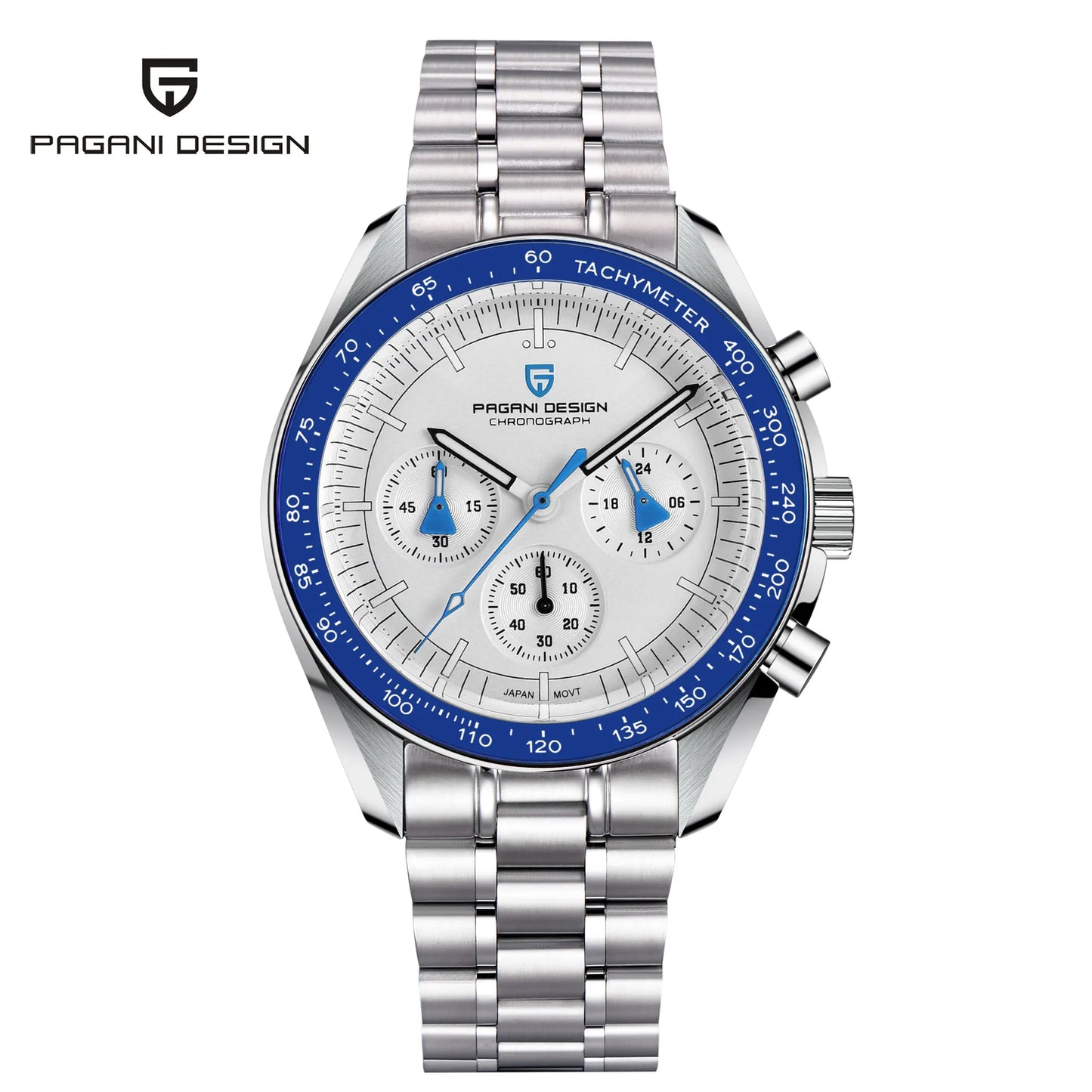 PAGANI DESIGN 2026 New V6 Moon Watches Men Luxury Quartz Watch For Men Speed Sport Chronograph AR Sapphire crystal Wristwatch