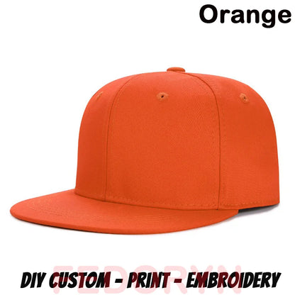 Fedoryn Custom Snapback Caps Splice Color Embroidery Hip Hop Cap for Women and Men DIY LOGO Design Print Hats Unisex Wholesale