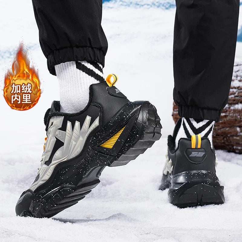 Men's Boots 2025 New Winter Slippers Warm Men Shoes Waterproof Non-Slip Plush Sneakers Male Tennis Shoes Boots Men Sneakers Winter