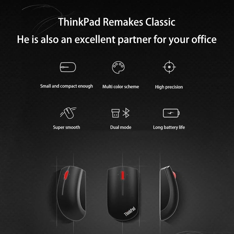 Lenovo ThinkPad Office Mouse 4Y50Z21427 musta Bluetooth + langaton kaksitoiminen hiiri