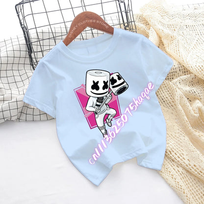 Fortnite Children’s T-shirts Game Cartoon Printed Characters Fortress Night Tees Game Short Sleeve Tops Summer Boys and Girls Clothes