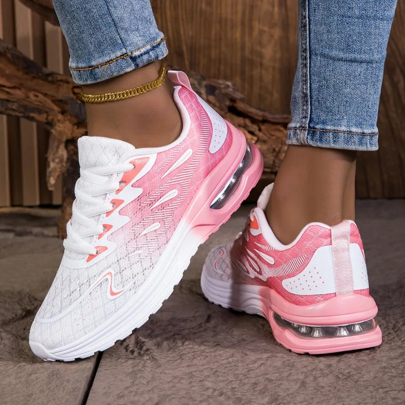 YRZL Women Sneakers Breathable Lightweight Running Shoes Non-Slip Wear-Resistant Comfortable Women's Walking Shoes