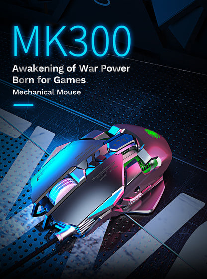 RGB 6400 DPI Magnetic Suction DIY Counterweight Wired Mechanical Mouse for Esports Gaming PC