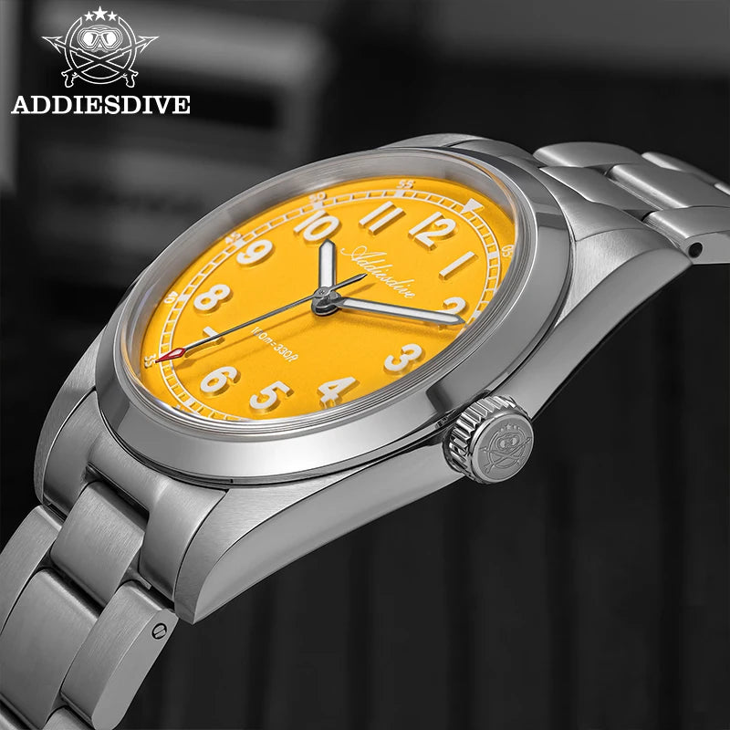 ADDIESDIVE 2026 New Men's Luxury Quartz Watch 100m Water Resistance Sapphire Crystal Japanese Movement BGW9 Blue Lume AD2521