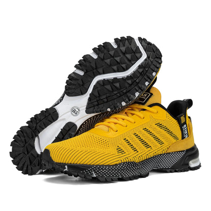 Baasploa Herren-Laufschuhe – Marke: Casual, leichte Designer-Jogging-Schuhe aus Mesh für Herren, atmungsaktive Sport- und Wanderschuhe mit Schnürung