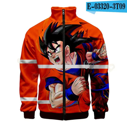 Dragon Ball 3D Print Zipper Hoodie Cool Fashion Men/Women/Kids Long Sleeve Hoodies Sweatshirt Casual Cosplay Jacket Clothes, Produit gaming premium Fraquane