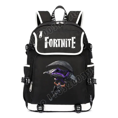 Fortnites раница с голям капацитет, ежедневна чанта за рамо с USB порт, унисекс аниме ученическа раница, нов стилен подарък за канцеларски принадлежности