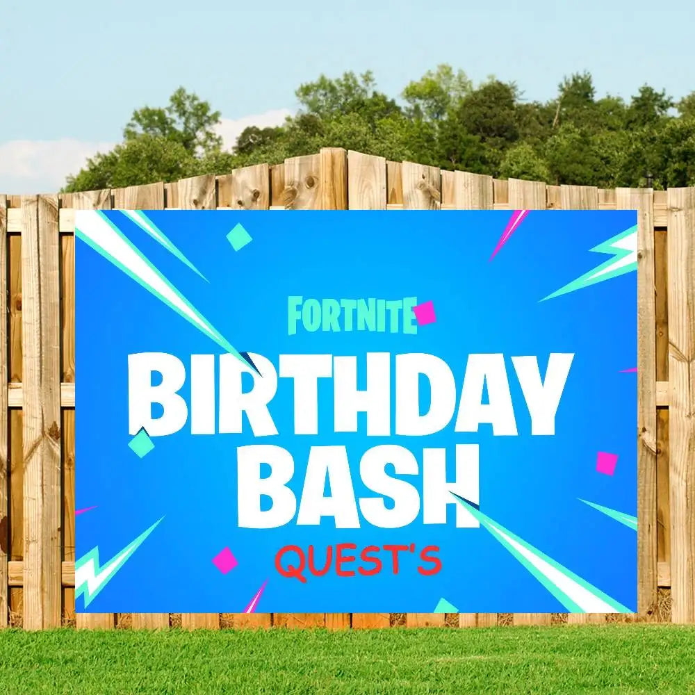 Anime Backdrop For Photo Studio Boys Baby Shower Happy Birthday Party Photography Hot Game F-Fortnite-ES Cool Background
