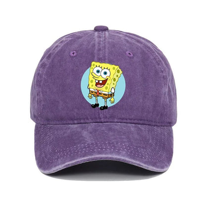 Fashion Cute SpongeBobs Baseball Cap Movie Cartoon Role Adult Men Women Sport Casual Sunshade Adjustable Anime Peaked Mesh Hat