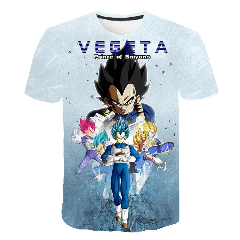 Dragon Ball T-Shirt Kids Tops Tee Anime Figures Son Goku Super Saiyan T-shirt Boys T-shirts Children Clothes Summer Short Sleeve