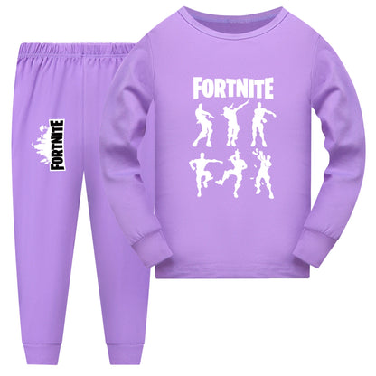 New Kids Fortnite Fall Pajama Sets Baby Girls Long Sleeve Tops Pants 2pcs Set Teen Boys Daily Sleepwear 1006