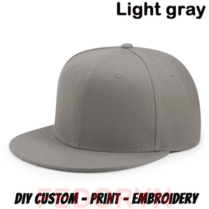 Fedoryn Custom Snapback Caps Splice Color Embroidery Hip Hop Cap for Women and Men DIY LOGO Design Print Hats Unisex Wholesale