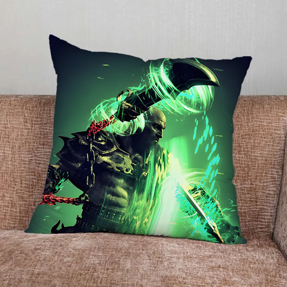 G-God of W-War Game Pillow Case For Home Bedroom Car Office Decoration Living Room Sofa Cushion Cover Suitable