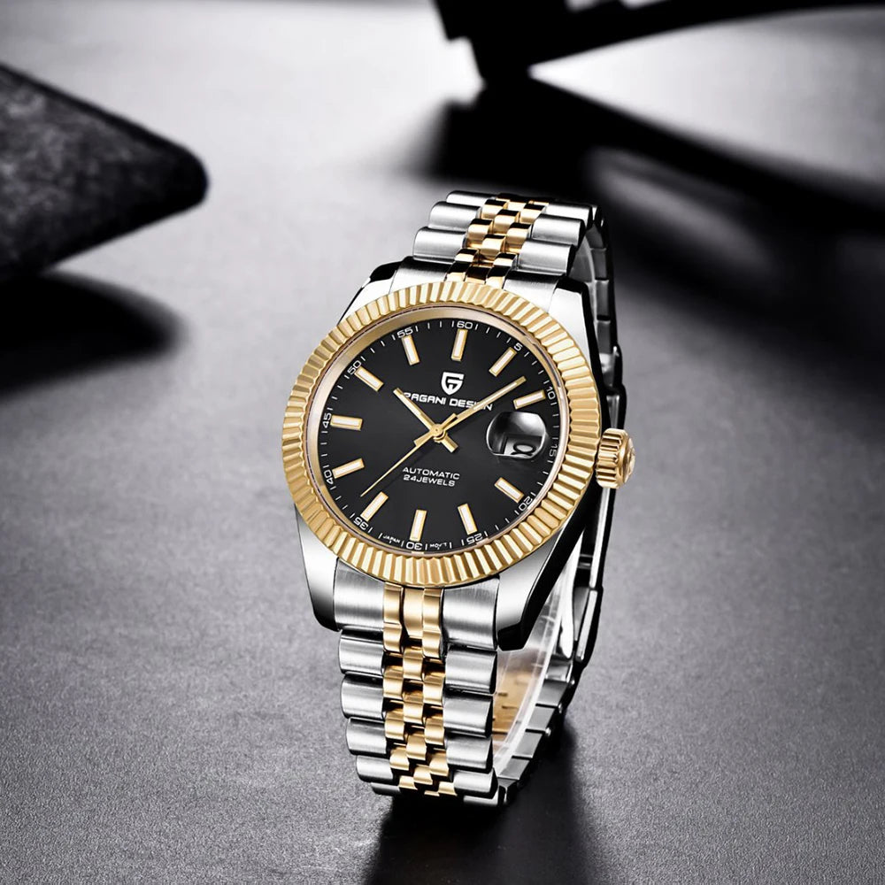 PAGANI DESIGN Men Mechanical Watch Luxury Automatic Watch Jubilee Bracelet Japan Movement 100M Waterproof Sport Wristwatch 1645