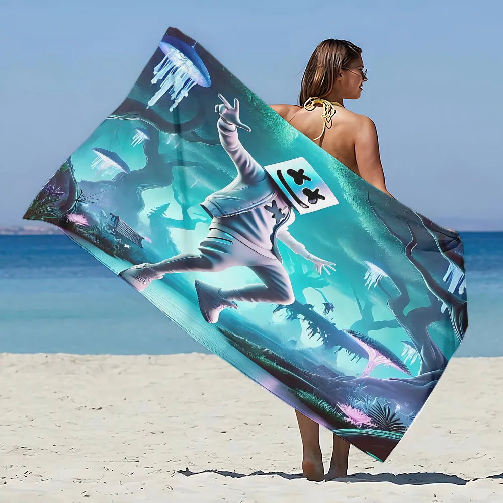 New Hot Game F-FortniteS Beach Towel Microfiber Sand Free Quick Dry Soft Sandproof Pool Towels Gift for Women Travel Gym Shower