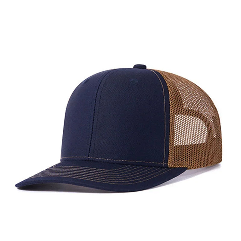 Hot Sale Summer Mesh Baseball Cap Men Women Slight Curved Snapback Trucker Hat Unisex Casual Outdoor Breathable Dad Cap Gorras