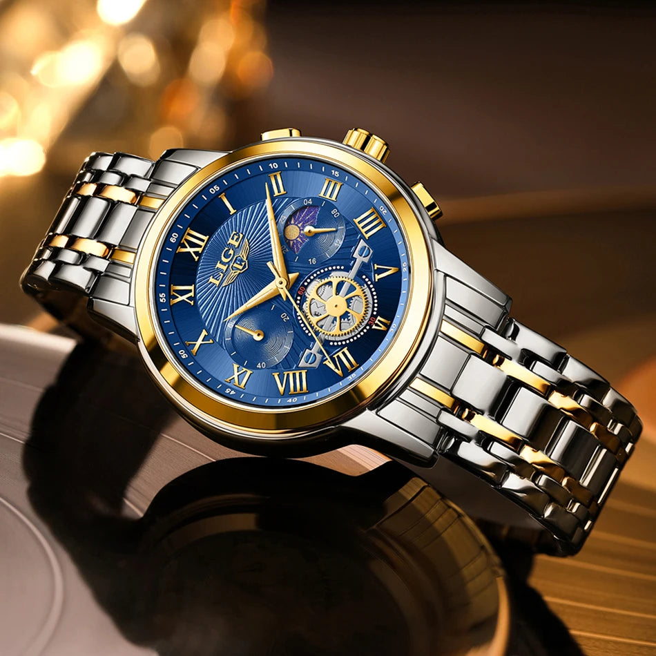 2024 LIGE Top Luxury Women Watch Creative Steel Women's Bracelet Wrist Watches Ladies Fashion Waterproof Female Relogio Feminino