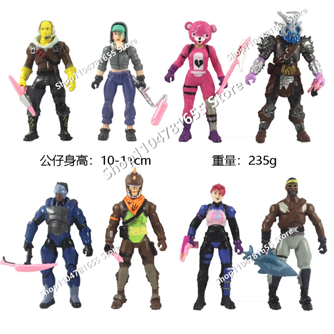 Fortnite Anime Games Figure Model PVC Dolls 8pcs/set Figure Toys Trooper Figurine Anime Collection Kids Fans Birthday Xmas Gifts