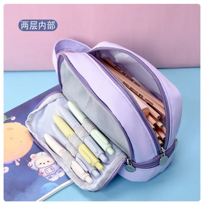 Game Anime Fortnites Student Pencil Case Cute Boy Girl Pencil Bag High-capacity Pencil Case Nylon Pen Case School Kids Stationery